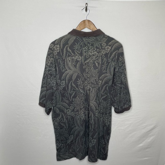 Tommy Bahama Dark Gray Tropical Polo Shirt Size L - Picture 4 of 4